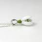 Preview: Snowdrop silver necklace with enamel flower pendant