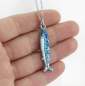 Preview: Sardinen Kette mit emailliertem Fisch Anhänger