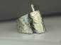 Preview: Crumpled sterling silver ring. Chunky statement ring