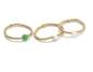 Preview: Beaded 18kt gold rings with gemstone of your choice. Dainty adjustabe ball rings. Gold plated sterling
