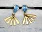 Mobile Preview: Blue Gold fan earrings