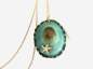 Mobile Preview: Ocean necklace gold. Tiny starfish in real limpet shell. 18k over sterling