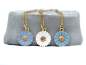 Mobile Preview: Dainty gold vermeil daisy necklace. White, blue or blue turquoise. Enamel