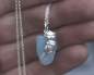 Preview: Sea otter raw aquamarine pendant necklace. 925 sterling silver
