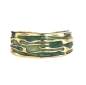 Preview: OCEAN RING. 18k gold plated sterling silver. GREEN