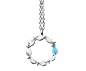 Preview: Against The Current. Sterling Silver & Enamel Fish Circle Pendant Necklace