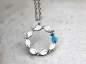 Preview: Against The Current. Sterling Silver & Enamel Fish Circle Pendant Necklace