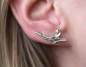 Preview: 925 Sterling Silver Chickadee bird ear climbers