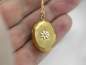 Preview: Daisy photo locket necklace. Gold plated sterling