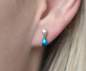 Preview: Raindrop Enamel Earrings - Handcrafted Sterling Silver Studs with Blue Gradient