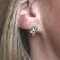 Preview: Bellflower Stud Earrings. Sterling Silver vermeil gold with Light Blue Enamel