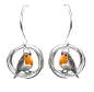 Preview: Robin Bird Nest Earrings. 925 Sterling Silver with Enamel