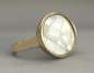 Preview: Mother of pearl mosaic 18k plated adjustable ring