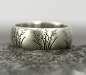 Mobile Preview: Sterling wild grasses ring