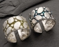 Preview: River Bed Ring. Sterling pebble stones and blue turquoise