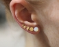 Mobile Preview: Moon phases genuine vintage opal ear climbers