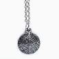 Preview: Dainty red robin leaf necklace. 925 sterling silver & orange enamel