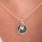 Preview: Dainty red robin leaf necklace. 925 sterling silver & orange enamel