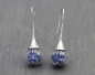 Preview: Real Forget Me Not silver drop earrings
