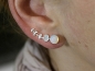 Preview: Sterling Waxing Moon and genuine vintage opal stone ear climbers