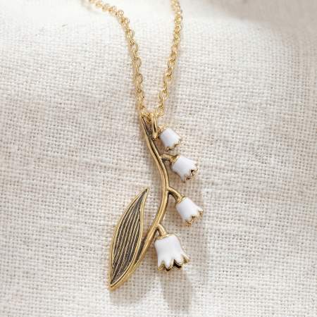 Maiglöckchen Kette vergoldetes Silber