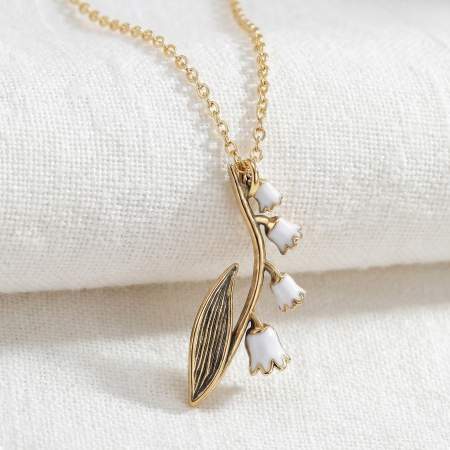 Maiglöckchen Kette vergoldetes Silber