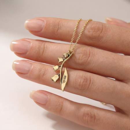 Maiglöckchen Kette vergoldetes Silber