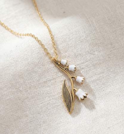 Maiglöckchen Kette vergoldetes Silber