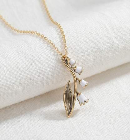 Maiglöckchen Kette vergoldetes Silber