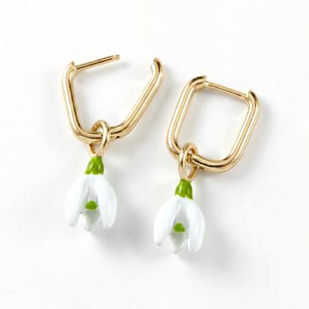 Snowdrop Earrings gold plated