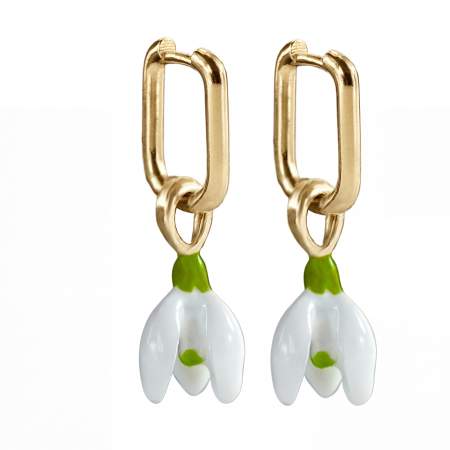 Snowdrop Earrings gold plated