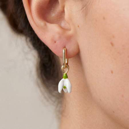 Snowdrop Earrings gold plated