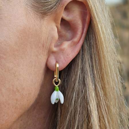 Snowdrop Earrings gold plated