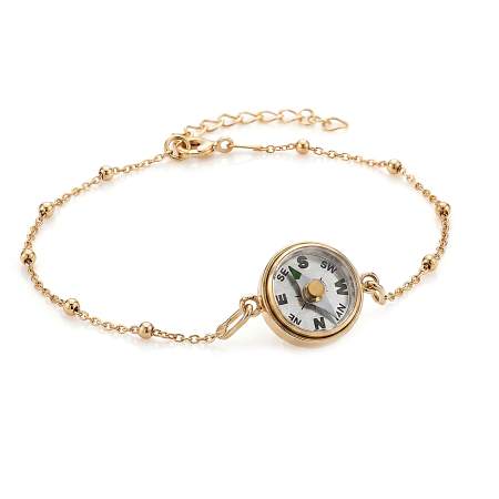 Kompass Armband gold. Funktionierender Kompass. 925 Sterling vergoldet