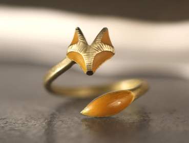Rotfuchs Ring II. Verstellbarer Fuchsring gold