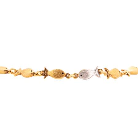Armband GEGEN DEN STROM. 925 Sterling Silber vergoldet Armband GEGEN DEN STROM. 925 Sterling Silber vergoldet