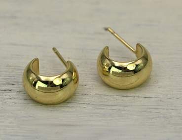 18k Gold filled huggie hoop stud earrings