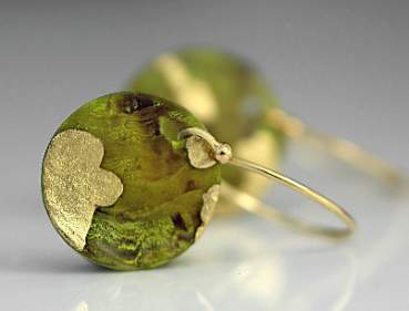 Gold dipped shell earrings