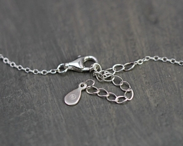 Swimming against the current silver necklace