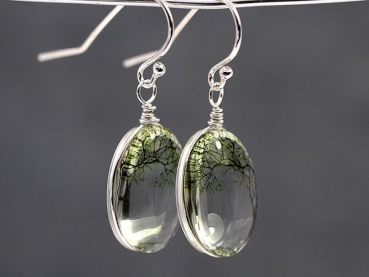 925 Sterling silver bending willow earrings