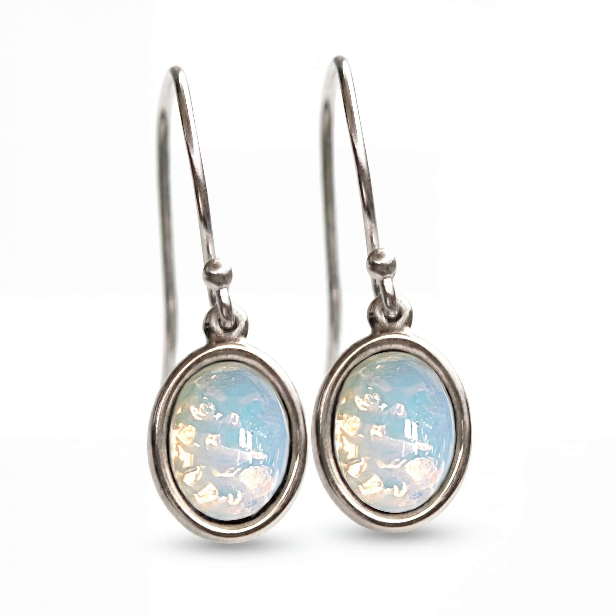 Ohrringe mit seltenem vintage Opal Stein 925 Sterling