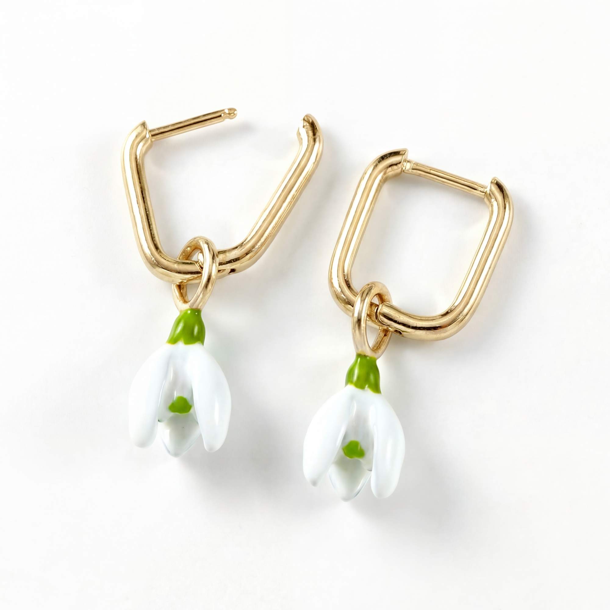 Snowdrop Earrings gold plated