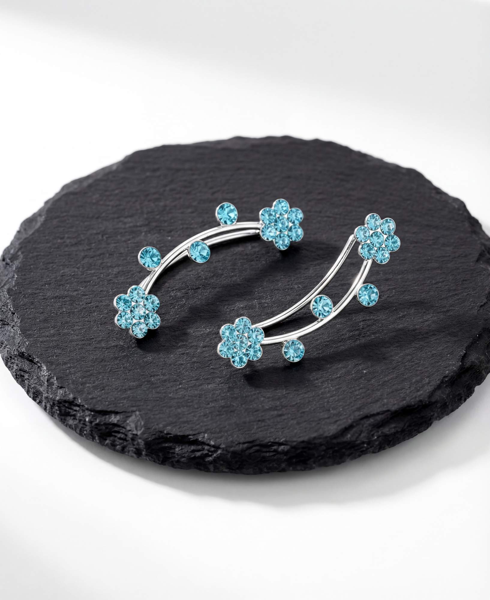 Blüten Ohrkletterer. Für 1 Ohrloch! 925 Sterling Silber.