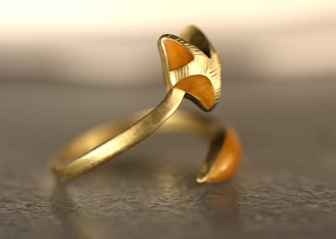 Rotfuchs Ring II. Verstellbarer Fuchsring gold