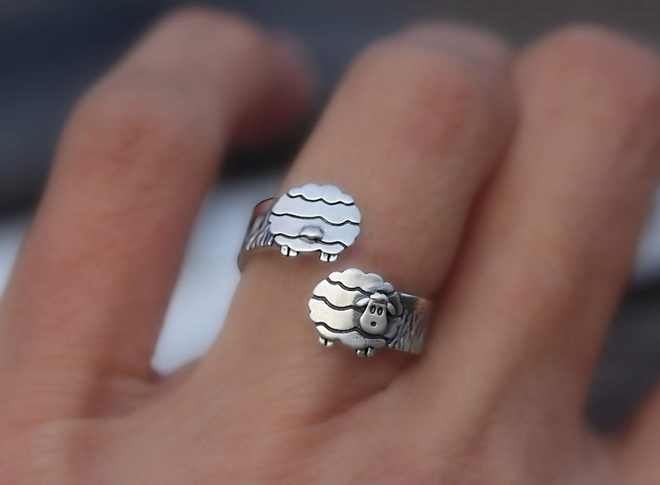 Sheep Ring 925 Sterling Silver