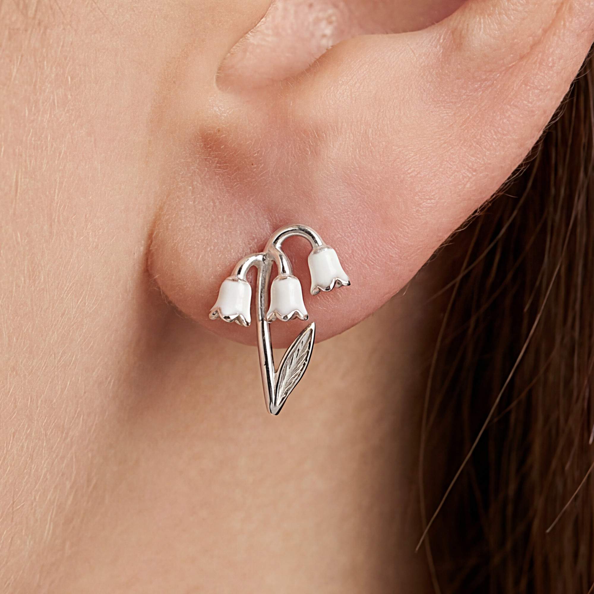 Maiglöckchen Ohrstecker 925 Silber