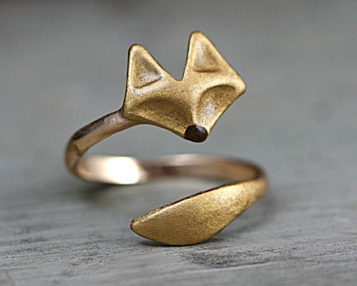 Kleiner Fuchs Ring Handvergoldet