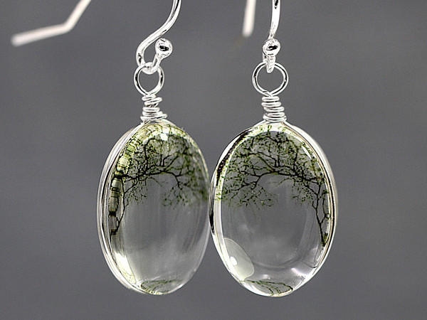 925 Sterling silver bending willow earrings