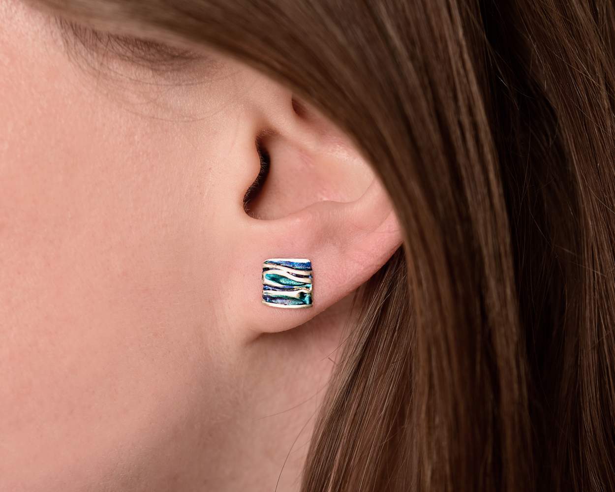 Sterling OCEAN stud earrings